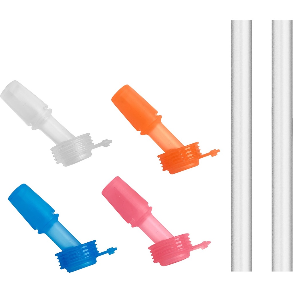 Eddy+ Kids Bite valve 4-pack & 2 Straws